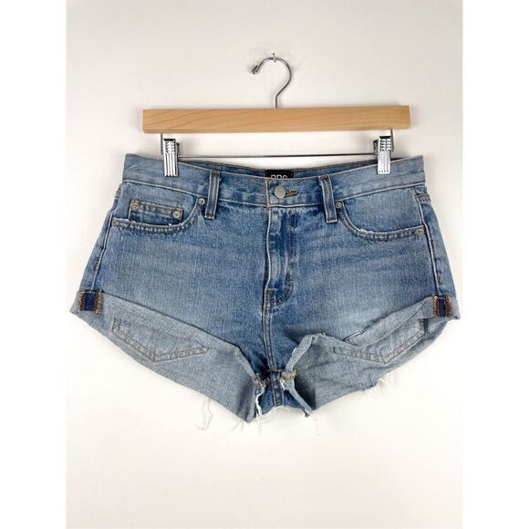BDG Urban Outfitters High Rise Cutoff Raw Hem Jean Shorts Women’s Size 26 - Picture 1 of 9
